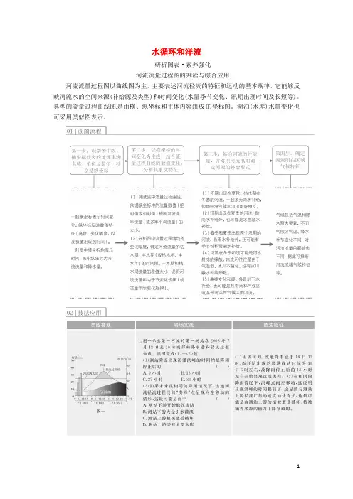 高考地理一轮复习1.2.6水循环和洋流通关训练湘教版