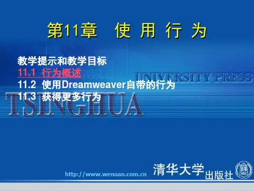 网页设计基础教程与上机指导第版使用行为-PPT文档资料