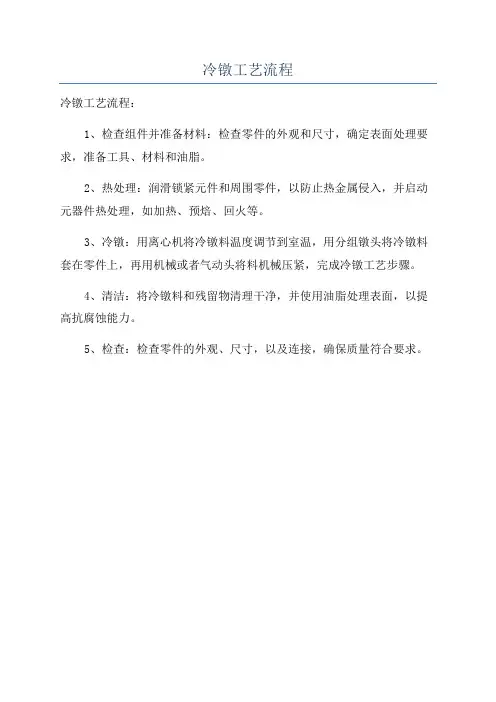 冷镦工艺流程