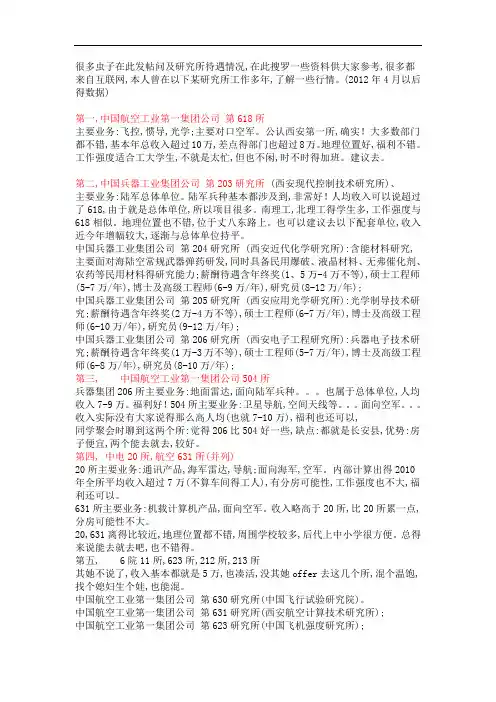 西安各大研究所待遇(超详细)