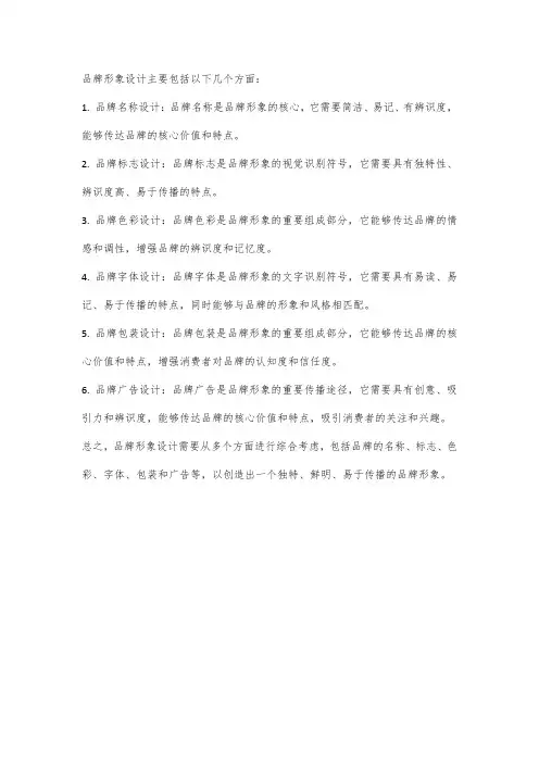 品牌形象设计主要内容