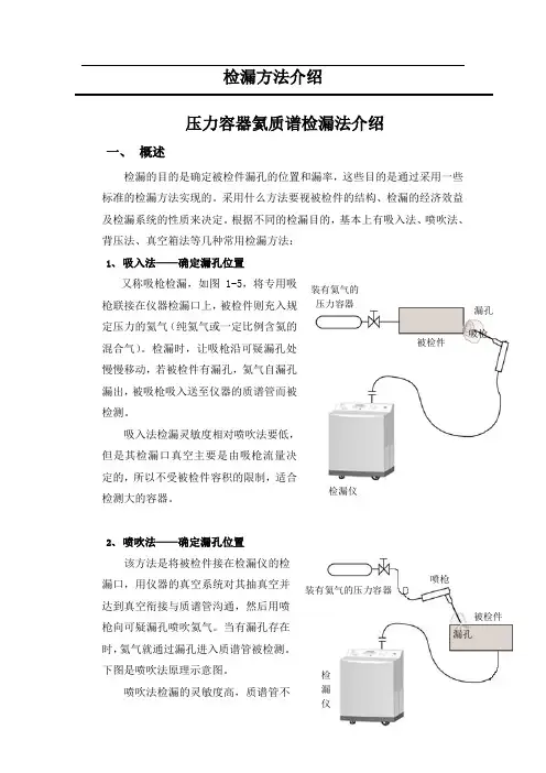 压力容器氦质谱检漏法介绍