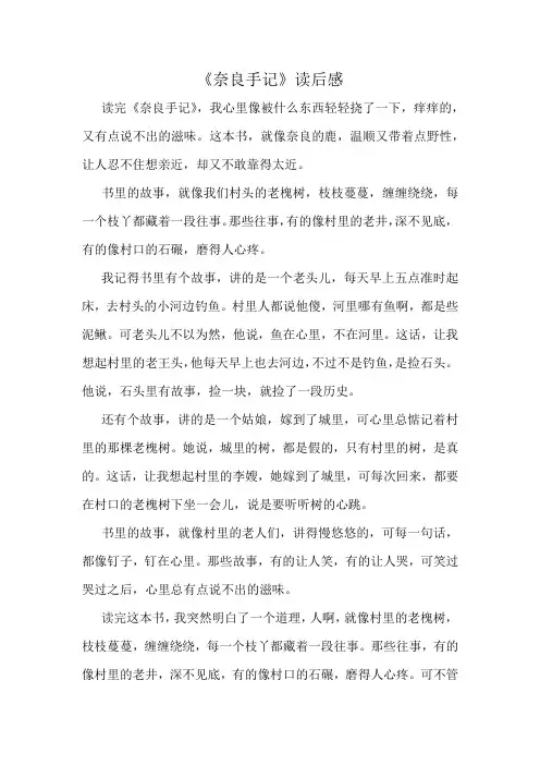 《奈良手记》读后感