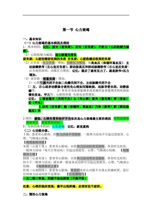 口诀记忆心力衰竭心律失常2