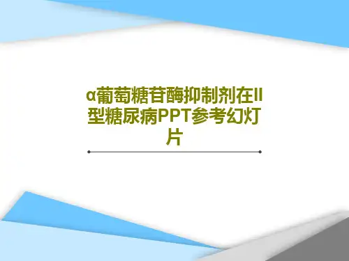 α葡萄糖苷酶抑制剂在II型糖尿病PPT参考幻灯片共51页