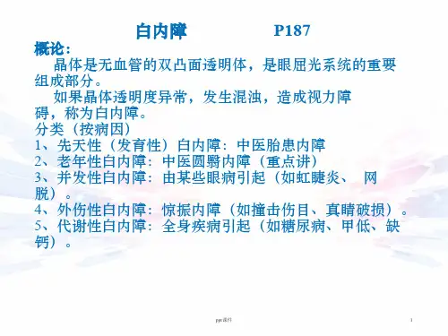 白内障ppt课件