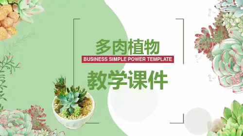多肉植物主题教师公开课说课教育教学PPT通用模板
