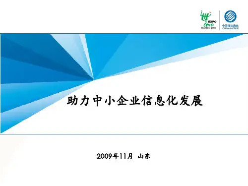 中国移动中小企业信息化应用 ppt课件
