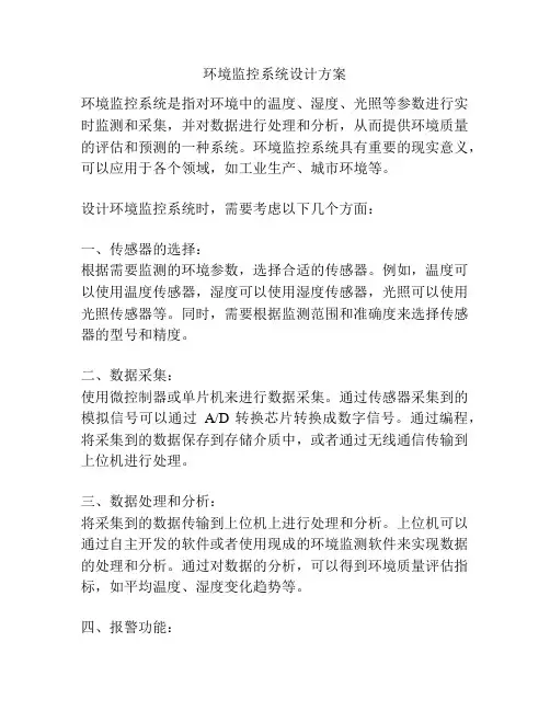 环境监控系统设计方案