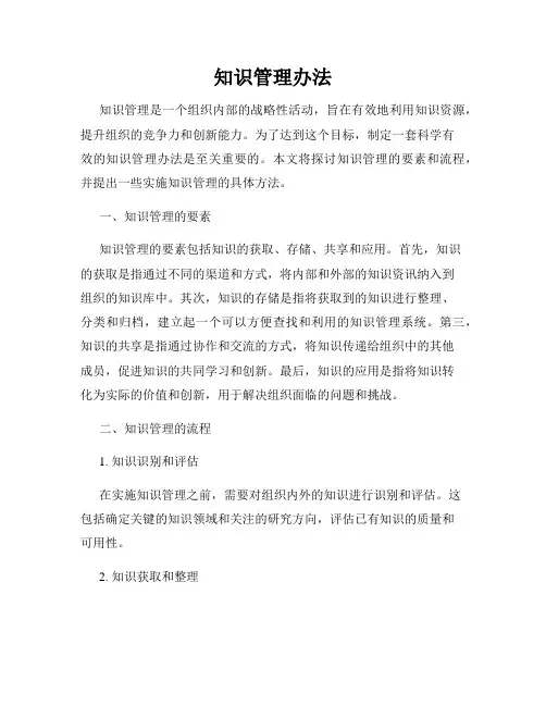知识管理办法
