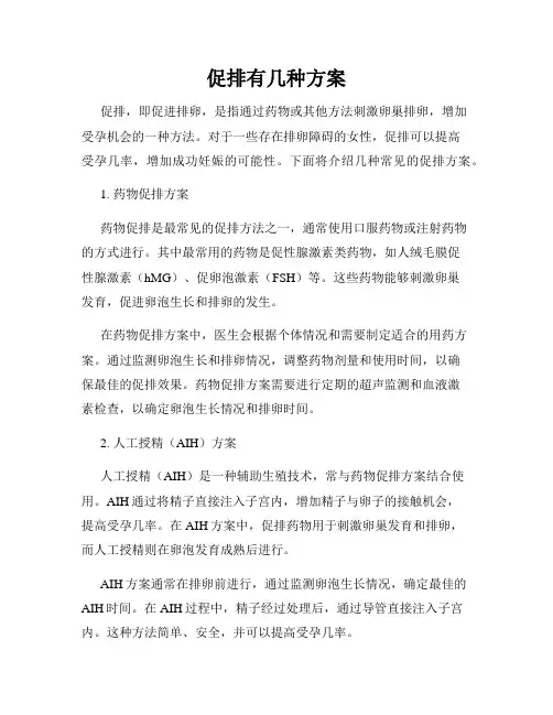 促排有几种方案