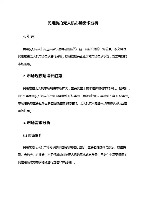 2024年民用航拍无人机市场需求分析