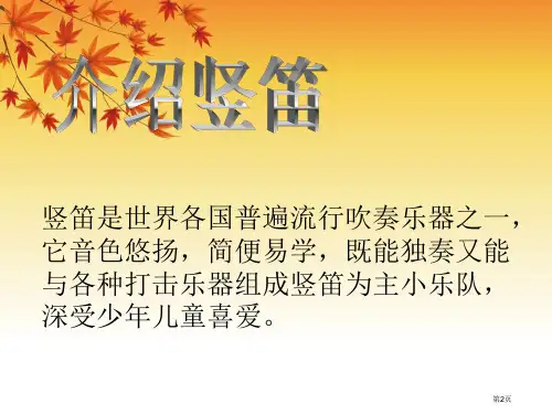 学吹竖笛课件市公开课一等奖省优质课获奖课件