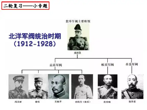 人教版高三历史高考【通史复习：北洋军阀统治[课件14张] (共14张PPT)