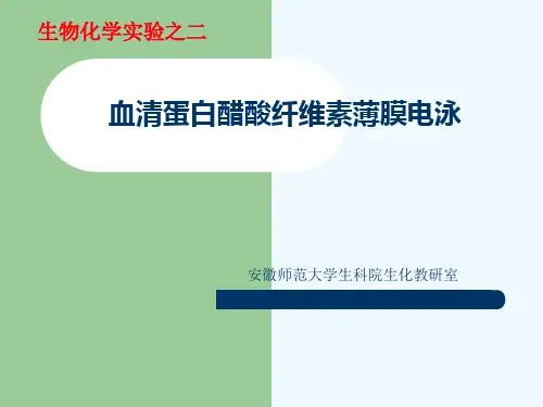 实验二血清蛋白醋酸纤维素薄膜电泳.ppt