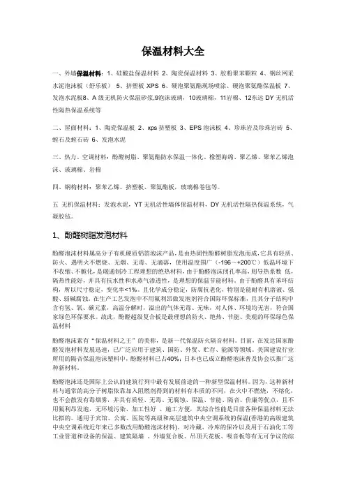保温材料大全