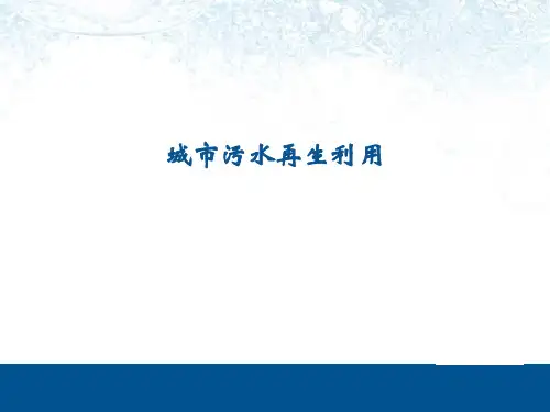 城市污水再生利用