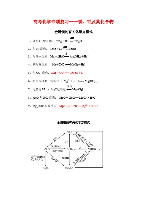 高考化学专项复习——镁、铝及其化合物