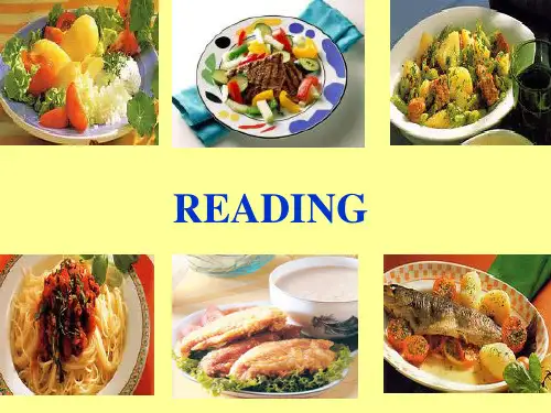 人教版高一英语必修三Unit2Healthy eating reading 课件(22页PPT)