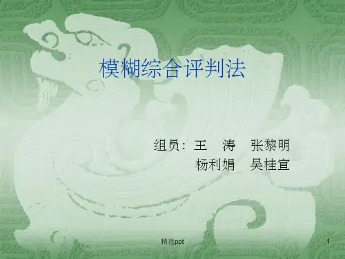 模糊综合评价ppt课件