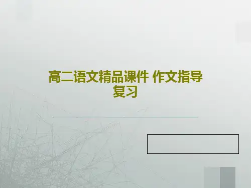 高二语文精品课件 作文指导复习39页PPT