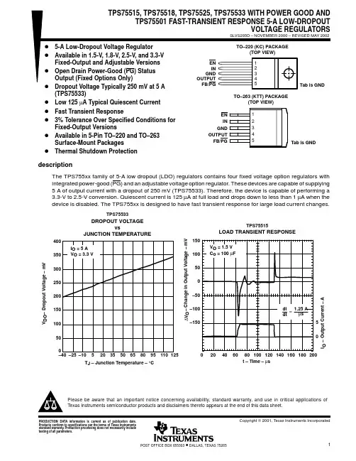 TPS75518KTT中文资料