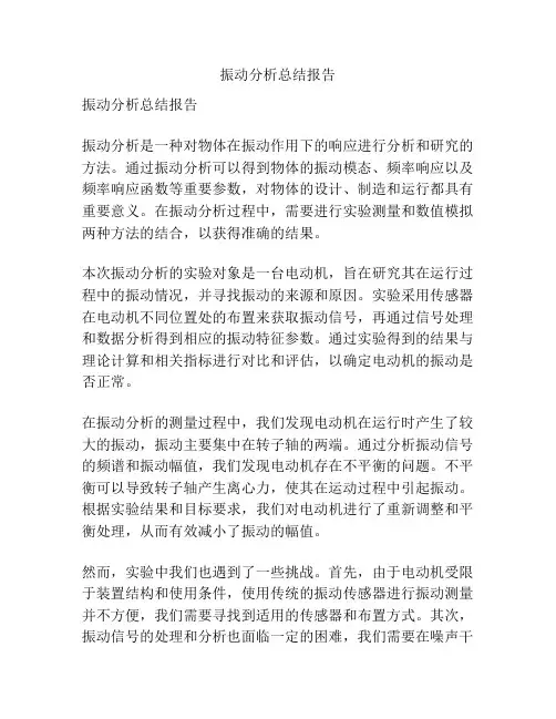 振动分析总结报告