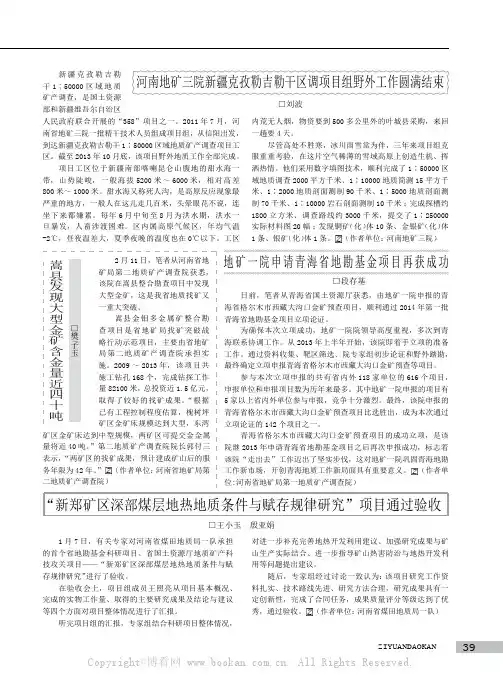 嵩县发现大型金矿含金量近四十吨