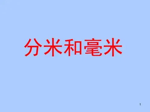 苏教版二年级下册数学认识分米和毫米课件PPT
