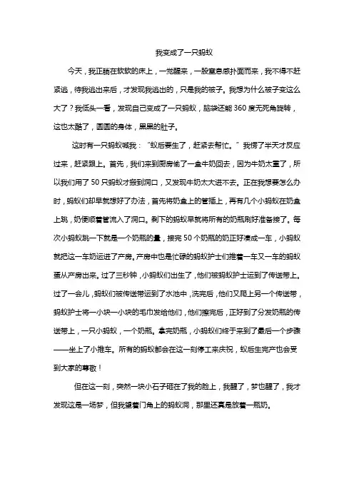 我变成了一只蚂蚁  