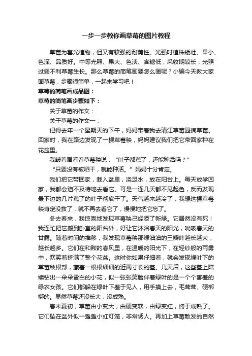 一步一步教你画草莓的图片教程