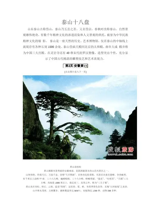 中国十大名山