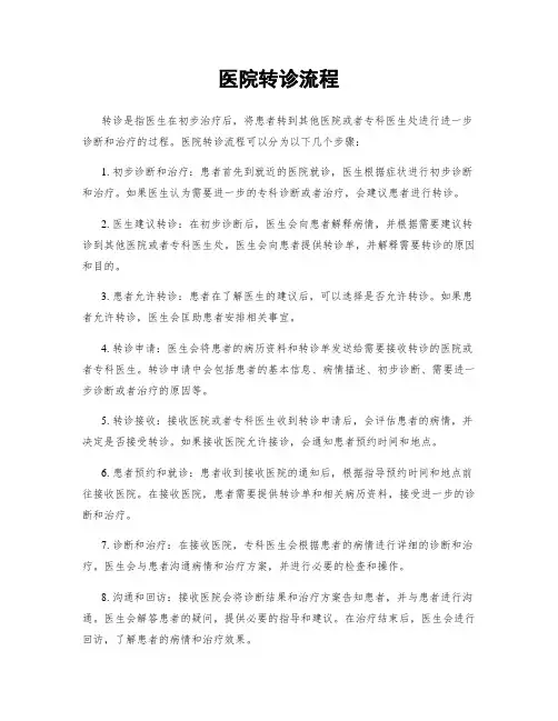 医院转诊流程