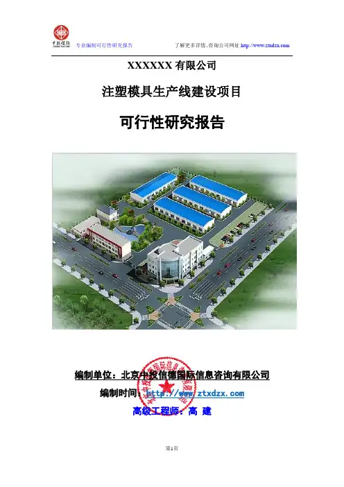 注塑模具生产线建设项目可行性研究报告