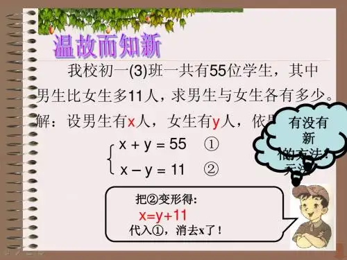 加减消元法ppt