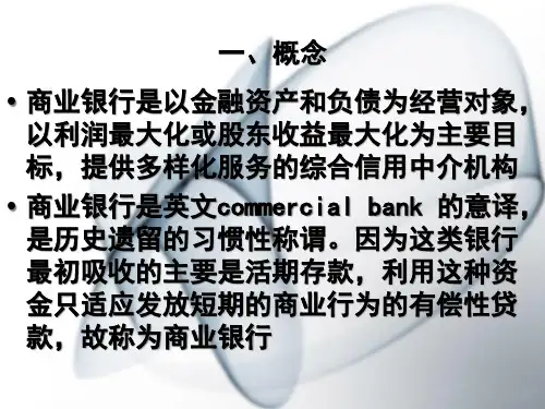 第三章商业银行法