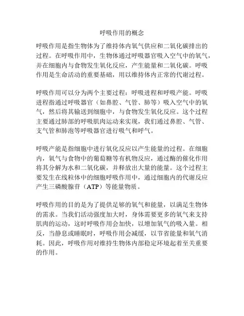 呼吸作用的概念