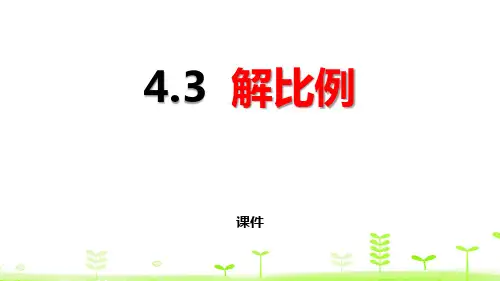 人教版六年级下册数学《解比例》比例研讨复习说课教学课件