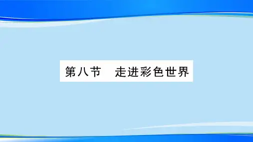 第4章  第8节 走进彩色世界—2020年秋教科版物理八年级上册课时作业课件