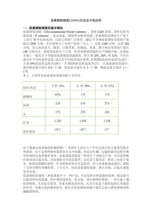 尿素硝铵溶液