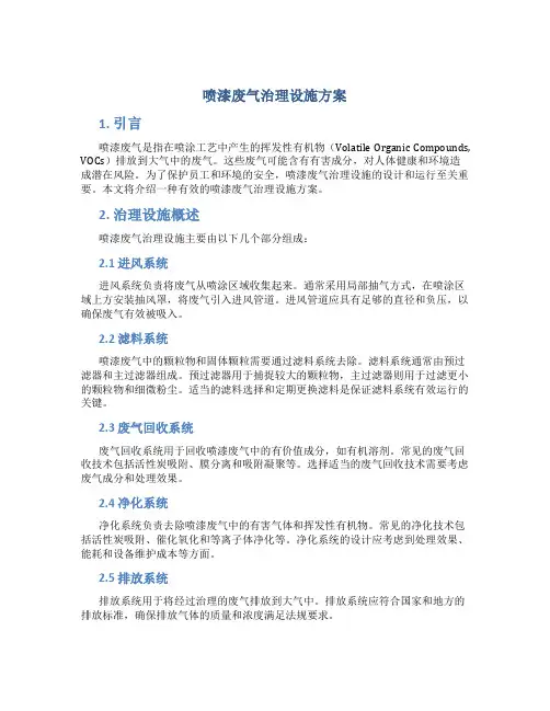 喷漆废气治理设施方案