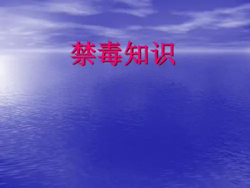 禁毒知识讲座PPT课件