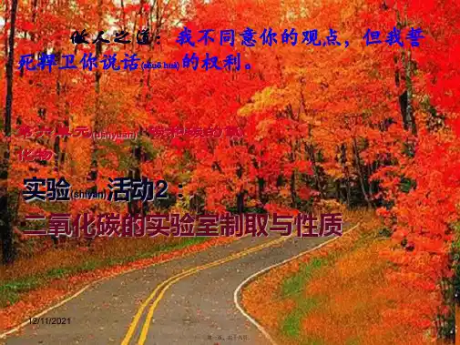 九年级化学上册第6单元《碳和碳的氧化物》实验活动2二氧化碳的实验室制取与性质