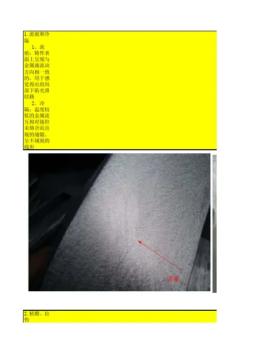 压铸常见缺陷