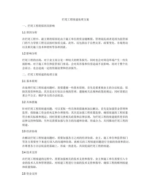 烂尾工程续建处理方案