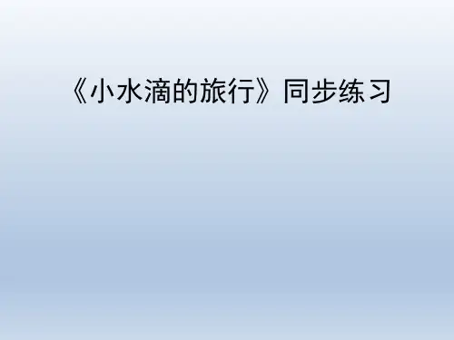 青岛版(六三制)小学五年级科学上册《小水滴的旅行》同步练习
