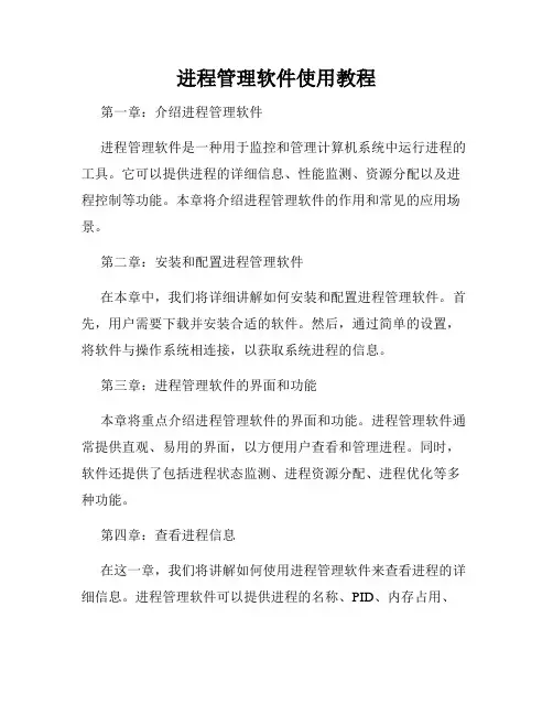 进程管理软件使用教程