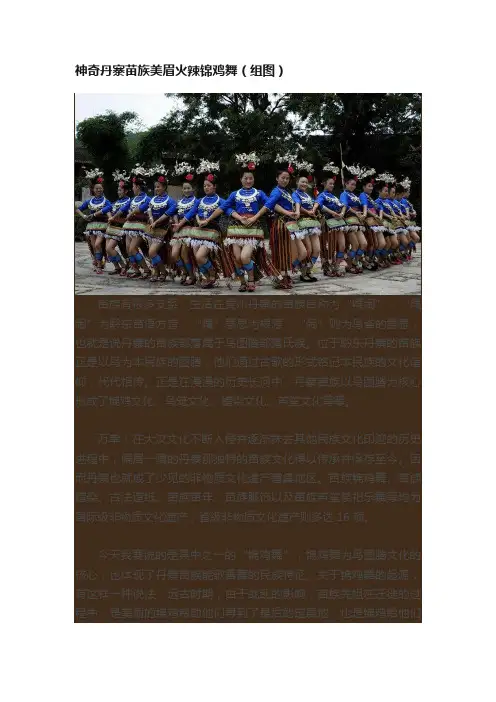 神奇丹寨苗族美眉火辣锦鸡舞（组图）