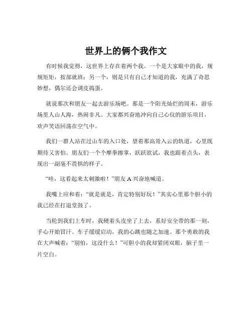 世界上的俩个我作文