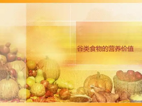 谷类食物的营养价值